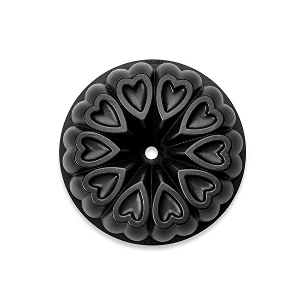 Amboss 9 Parça Paslanmaz Çelik Satin Kase Seti ve Ametist Yapışmaz Döküm Siyah Kek Kalıbı