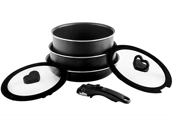 Leggno All-In-One Special Edition Titanium 6 Parça Tencere ve Tava Seti AIO2252SET6SP