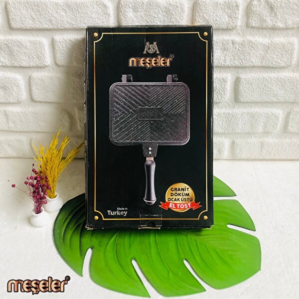 Meşeler Ocak Üstü 26 CM Granit Döküm El Tost ve Çok Amaçlı Grill Tava