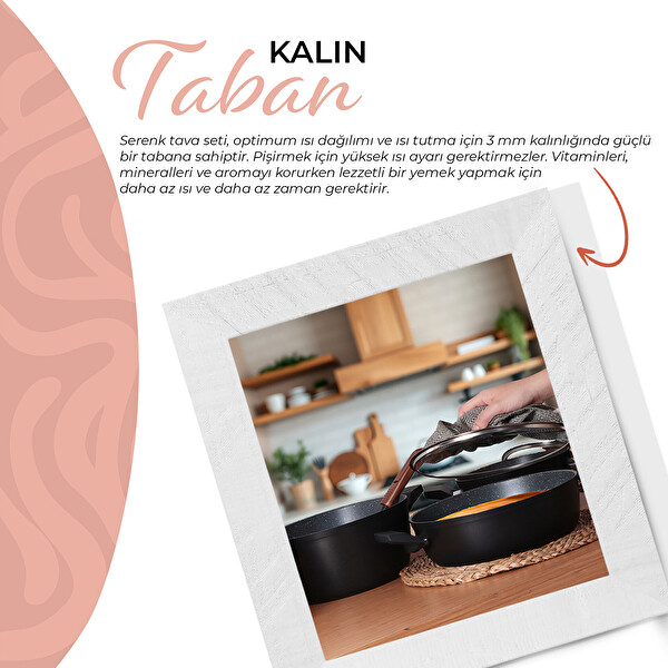 Serenk Excellence 7 Parça Granit Tencere Seti