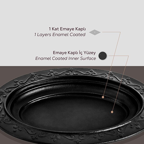 Lava Döküm 32x23 CM Oval Döner - Kebap Tabağı LV ECO O DNR 3223
