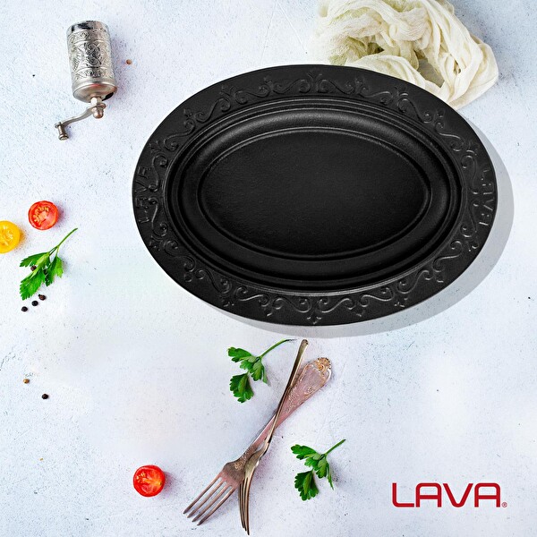 Lava Döküm 32x23 CM Oval Döner - Kebap Tabağı LV ECO O DNR 3223