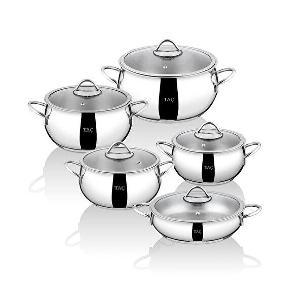 Taç Master Steel 10 Parça Çelik Tencere Seti TAC-4869