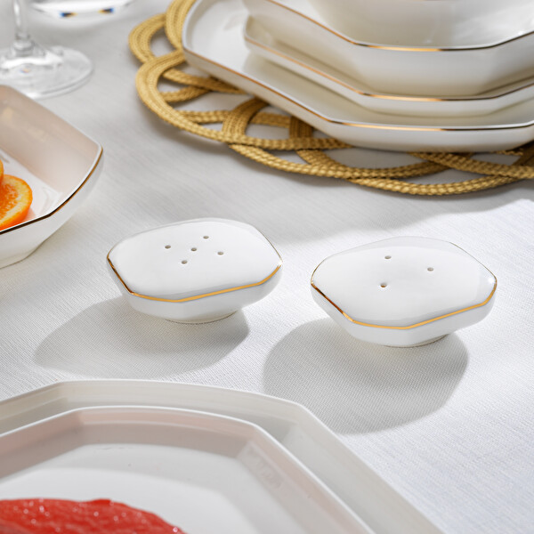 Schafer Graceful Bone 56 Parça Gold Yemek Takımı