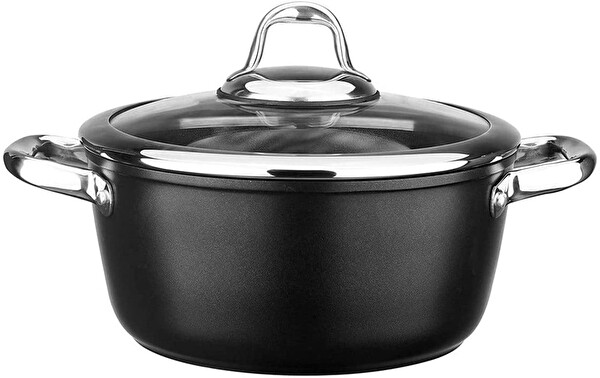Leggno Master Titanium 24 CM Siyah Tencere MST2828DT24BK
