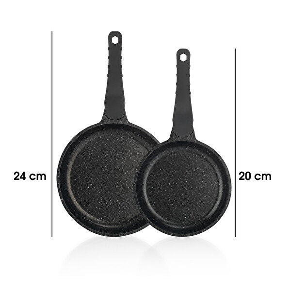 Schafer Famos Döküm 2 Parça Gri Tava Seti 1S218-22002-GRI02