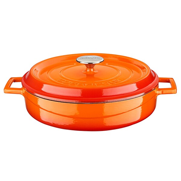 Lava Döküm 3X Edition Serisi Özel Koleksiyon Döküm Demir Tencere Seti Turuncu LV SES 28 K2 2-O