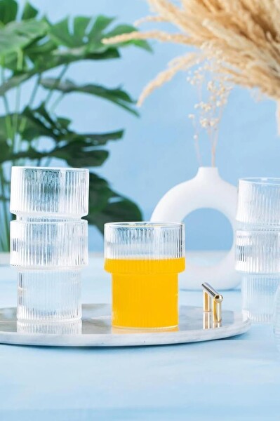 Acar Line 6’lı Cam Su ve Meşrubat Bardağı 350 ML - ACR-119/48