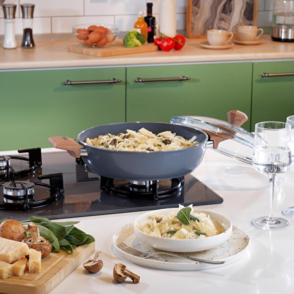 Schafer Fiesta Seramik Basık Tencere 26 CM Siyah 1S2037-21001-SIY04