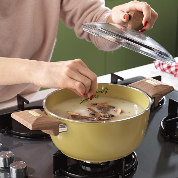 Schafer Fiesta Seramik Derin Tencere 20 CM Yeşil 1S2037-21001-YSL01