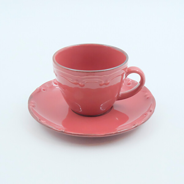 Tulu Porselen Luna 6 Kişilik Türk Kahve Fincan Takımı 90 ML