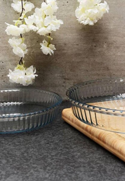 Paşabahçe 159022 Borcam 2'li Yuvarlak Tepsi Seti