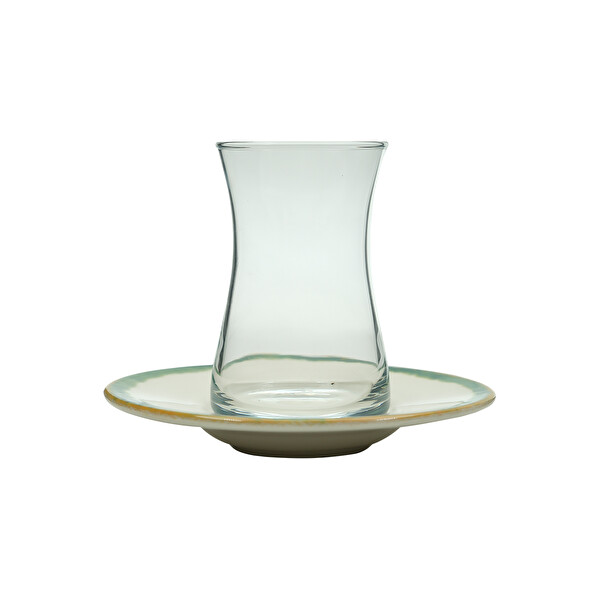 Tulu Porselen Heybeli 6 Kişilik 12 Parça Çay Seti 160 ML