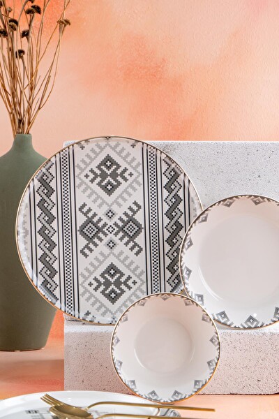 Acar Ethnic 6 Kişilik 27 Parça Yemek Takımı