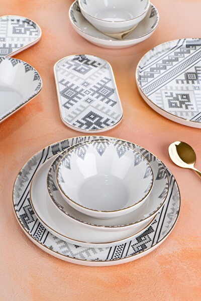 Acar Ethnic 6 Kişilik 27 Parça Yemek Takımı