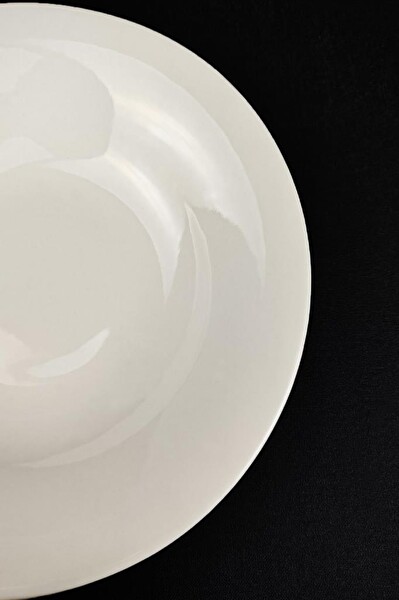 DigitHome 6'lı Istanbul Form Porselen Çukur Tabak Yemek Tabağı Seti 20 CM Krem – TL4034361 C320.003