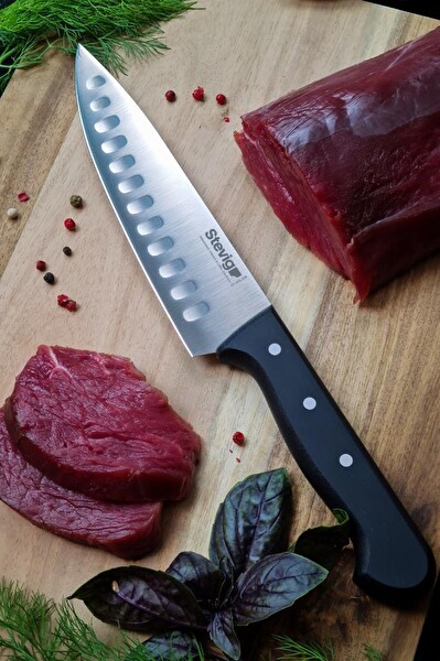 Stevig Pro Şef Bıçağı Siyah 17.5 cm ST-400.008