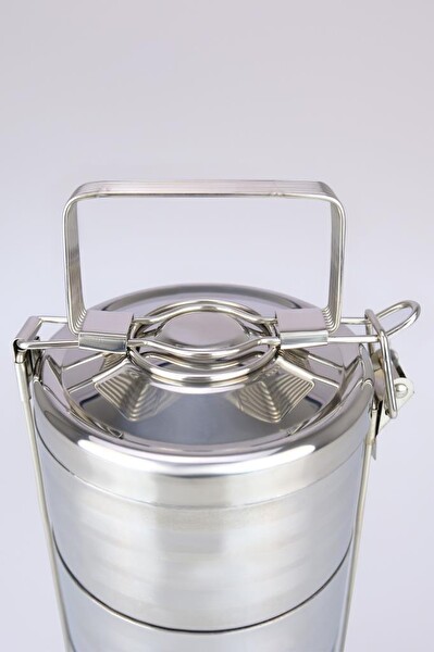 DigitHome 3’lü Çelik Hazneli Gri Yemek Taşıma Saklama ve Sefer Tası YK1430 C320.025