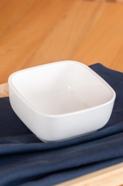 DigitHome Acar Pure Royal Porselen Kase 9 CM Kare Beyaz - SCT-05412 C320.033