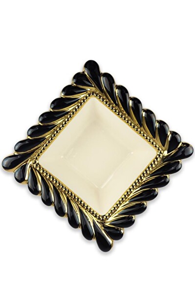 DigitHome Callavi Kare Salata Kasesi 29 CM Siyah Gold - GBO 189 C320.113