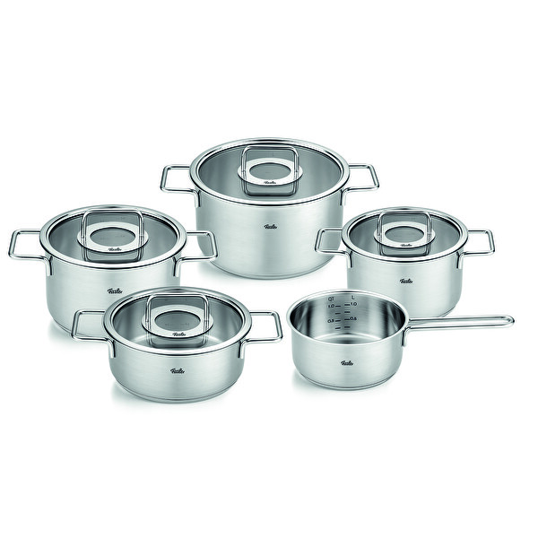 Fissler Pure Collection 9 Parça Cam Kapak Çelik Tencere Seti