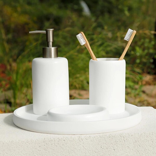 By Selim Victoria Yuvarlak Tepsi Beyaz 126BYZ11RS