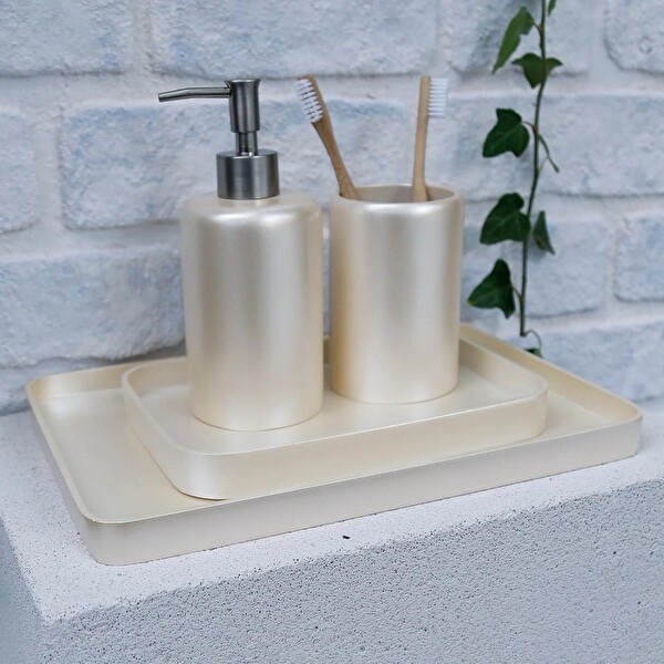 By Selim Victoria Dikdörtgen Tepsi Küçük İnci 128INC11RS