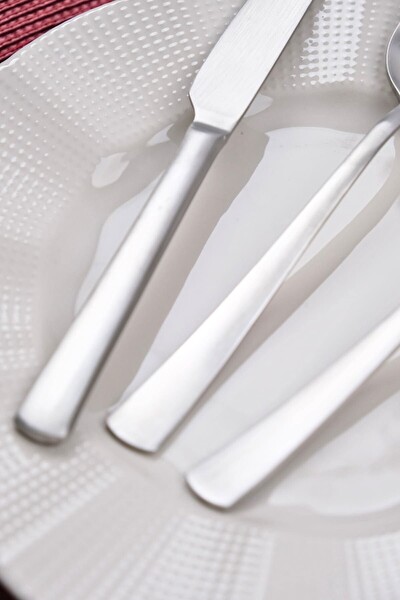 Lugga Nida Scotch Tatlı Çatal Kaşık Bıçak Takımı 6 Kişilik 18 Parça