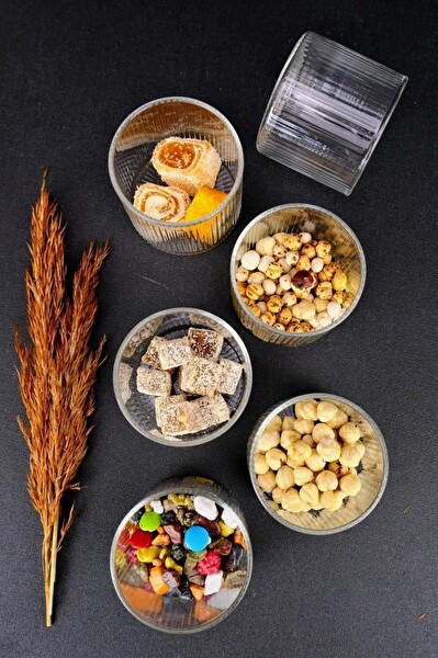 DigitHome 6’lı Cam Çerezlik ve Kase Sunum Seti 200 Ml - 04175 C1-1-154