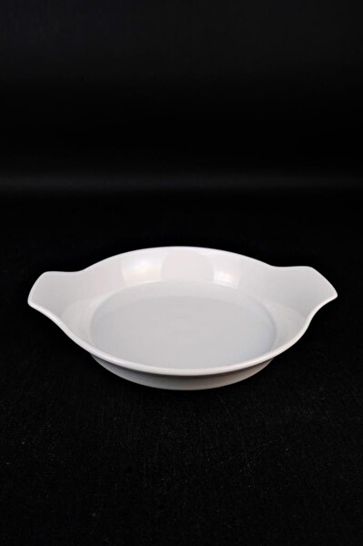 DigitHome Porselen Kahvaltılık Sahan Isıya Dayanıklı Servis Sunum Tabağı Oval 18 Cm - 63393 C320.045