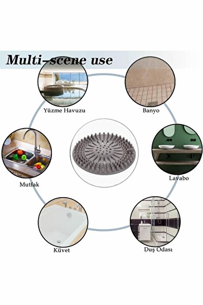 Mithra Life Yuvarlak Silikon Süzgeçli Lavabo Tıpası MIT1068