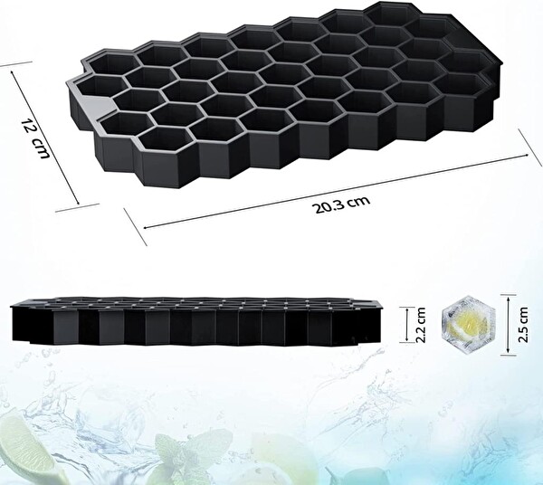 Mithra Life 37'li Petek Desenli Silikon Buz Kalıbı MIT1074
