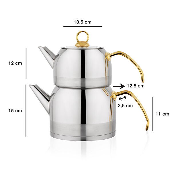 Schafer Ada Büyük Gold Çaydanlık Takımı
