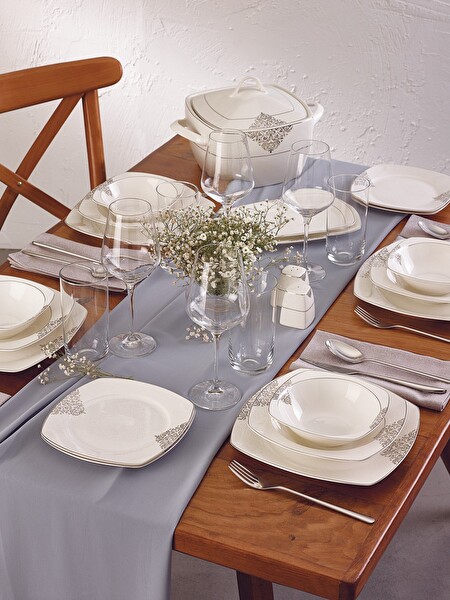 Emsan Yasemin 60 Parça 12 Kişilik Yemek Takımı