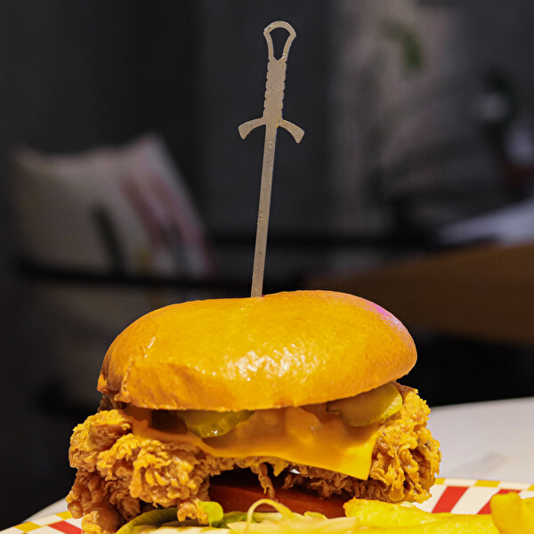 Kamp Ayısı Sword Paslanmaz Çelik Burger Şişi 6 Adet