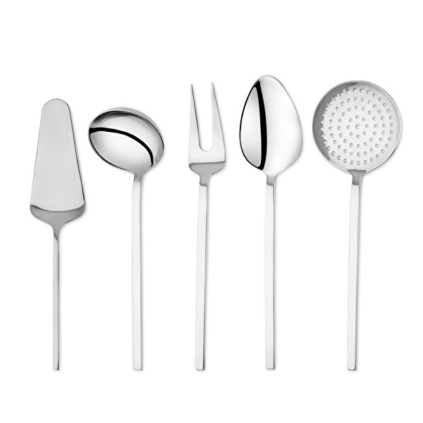 Schafer Steely Çelik Servis Seti 5 Parça-Gümüş02 1S6477-12001-GUM02