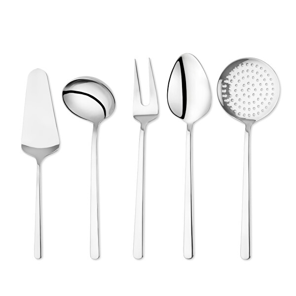 Schafer Steely Çelik Servis Seti 5 Parça-Gümüş01 1S6477-12001-GUM01