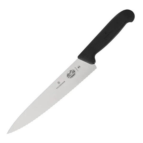 Victorinox 22 CM Tırtıklı Dilimleme Şef Bıçağı Siyah 5.2033.22