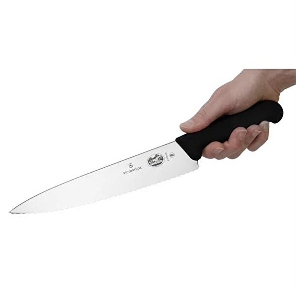 Victorinox 22 CM Tırtıklı Dilimleme Şef Bıçağı Siyah 5.2033.22