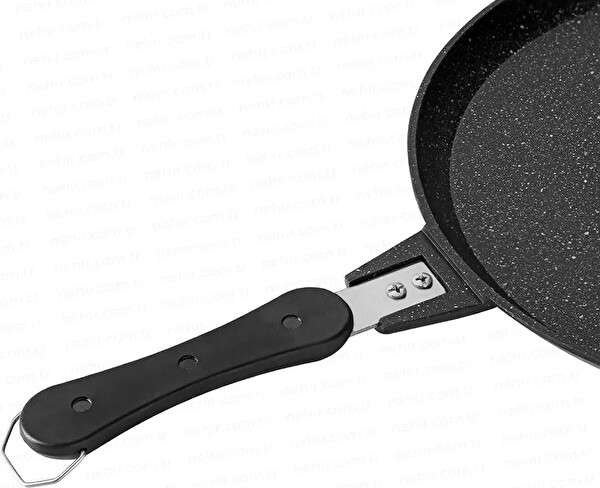 Nehir Granit Kaplama Yanmaz Yapışmaz Alüminyum Döküm Balık Börek Tavası - 30 CM