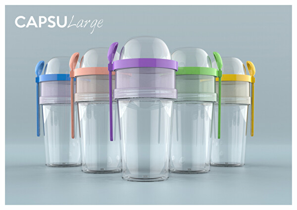 Zweikell Capsularge Sarı Bpa İçermez 750 Ml Atıştırmalık Kabı