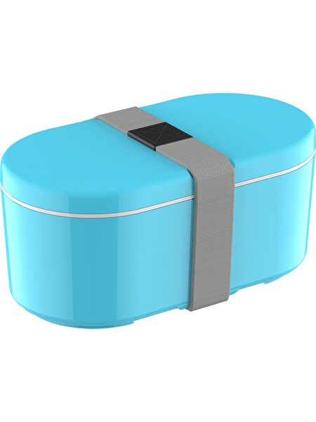 Zweikell Boxy Large Carolına 3 Bölmeli 1450Ml (49Oz) Lunch Box - Yemek Taşıma Kabı - Mavi