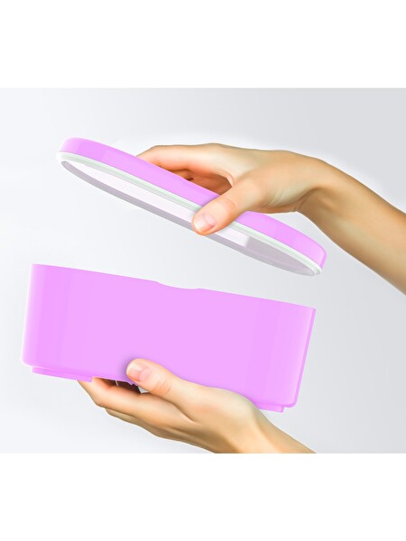 Zweikell Boxy Large Crocus 3 Bölmeli 1450Ml (49Oz) Lunch Box - Yemek Taşıma Kabı - Mor