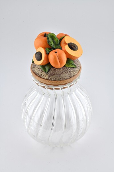 By Uzunoğlu Özel Tasarım Kayısı Figürü Kapaklı Reçel Kavanozu