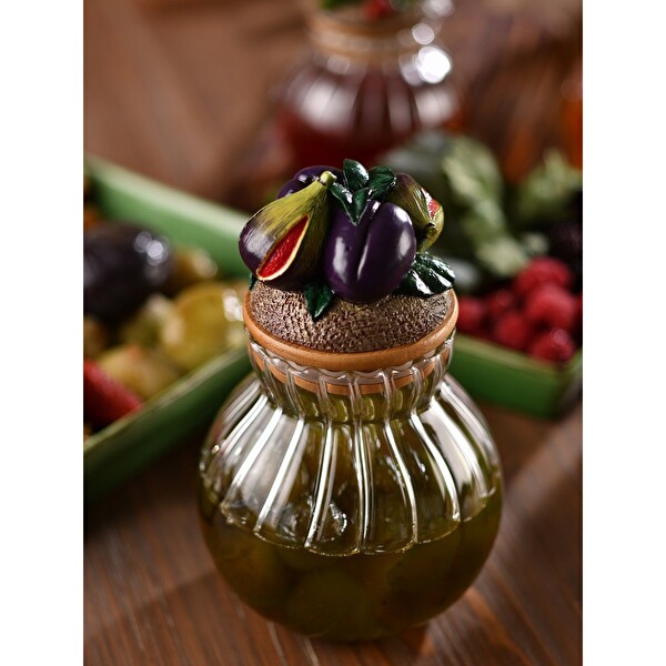 By Uzunoğlu Özel Tasarım İncir & Erik Figürü Kapaklı Reçel Kavanozu