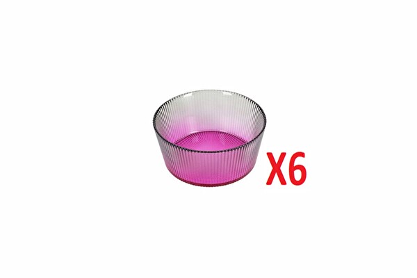 Porland Tirius Pembe-Yeşil Kase 13 CM 6'lı 04fia002616