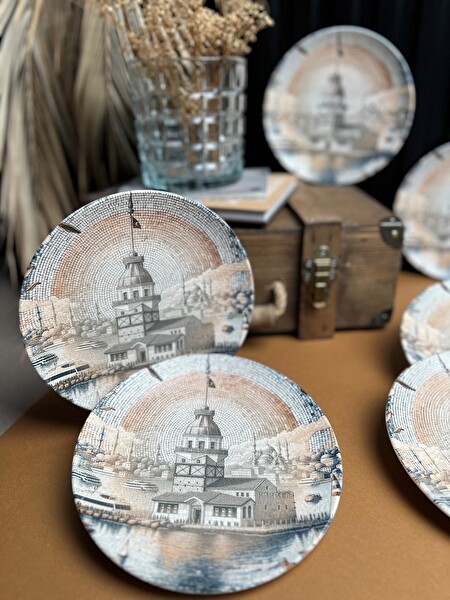 Tabak Evi Maiden Chic Porselen Pasta Tabağı 21cm 6 Kişilik 6 Parça