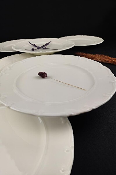 DigitHome 6'lı Liana Servis Tabağı Seti 27 Cm Krem – TL4035559 C320.003