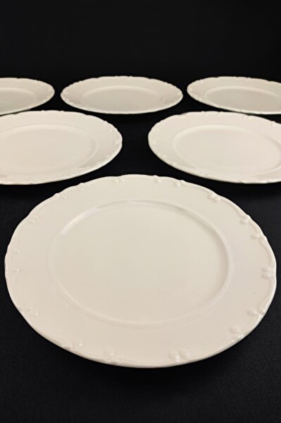 DigitHome 6'lı Liana Servis Tabağı Seti 27 Cm Krem – TL4035559 C320.003