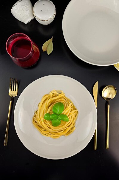 DigitHome Semazen 1 Adet Porselen Büyük Boy Salata Servis Tabağı Meyvelik 24 Cm Krem – Tl4052341 C320.003